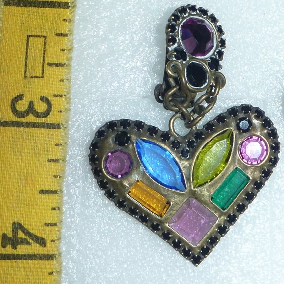 Vintage Sorrelli HEART Clip-back Earrings - Picture 3 of 3